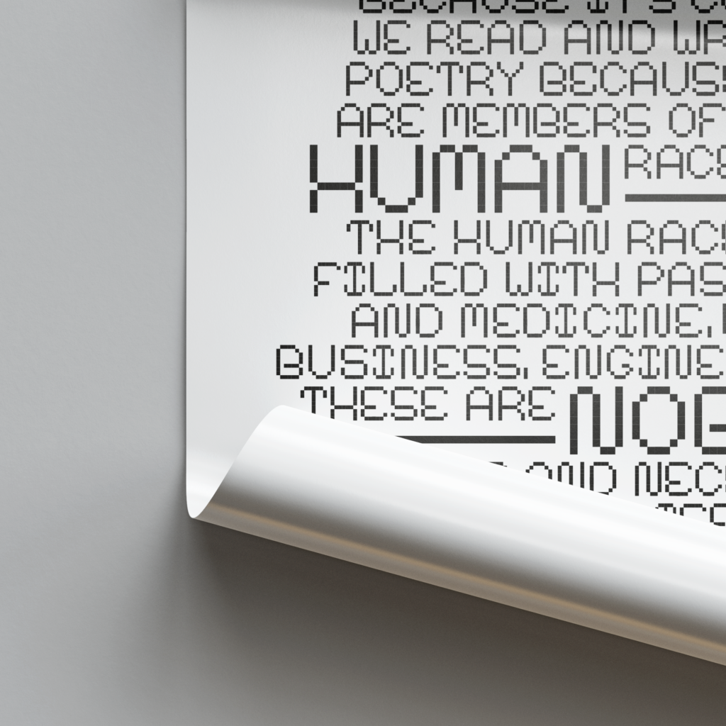 Mockup eines Schriftplakates